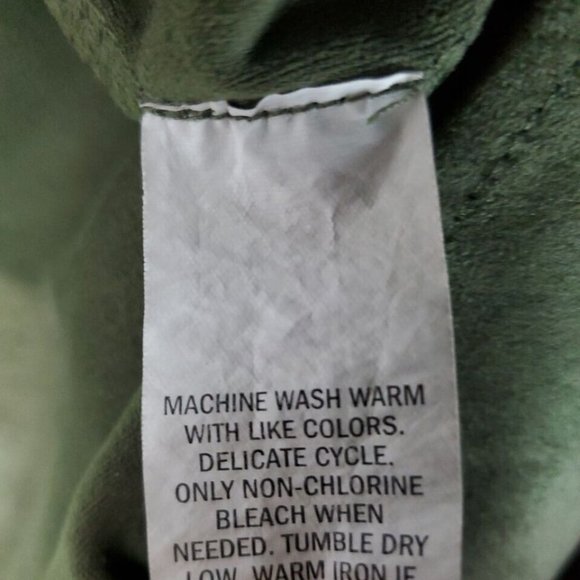 Falls Creek Top Plus Sz 2X Faux Suede Lace Up Cropped Stretch Short Sleeve Green - Picture 6 of 6